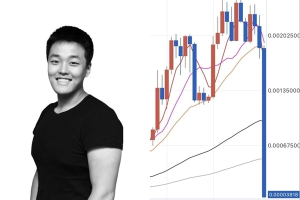 ▲ 권도형(왼쪽) 테라폼랩스 최고경영자(CEO) 페이스북, 루나 그래프.