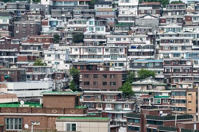 서울 도심 주거 지역 밀집