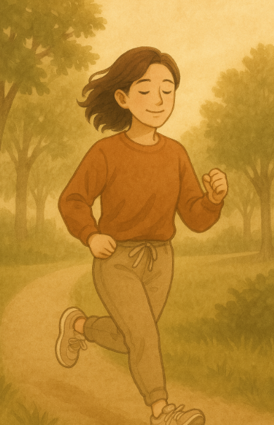 아침 일찍 조깅하는 사람 모습