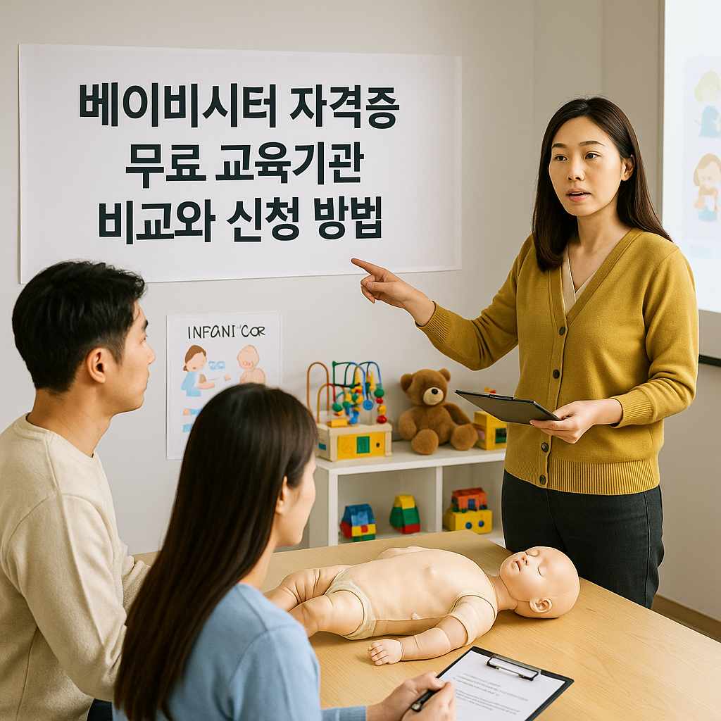 베이비시터 자격증 무료 교육기관 비교와 신청 방법