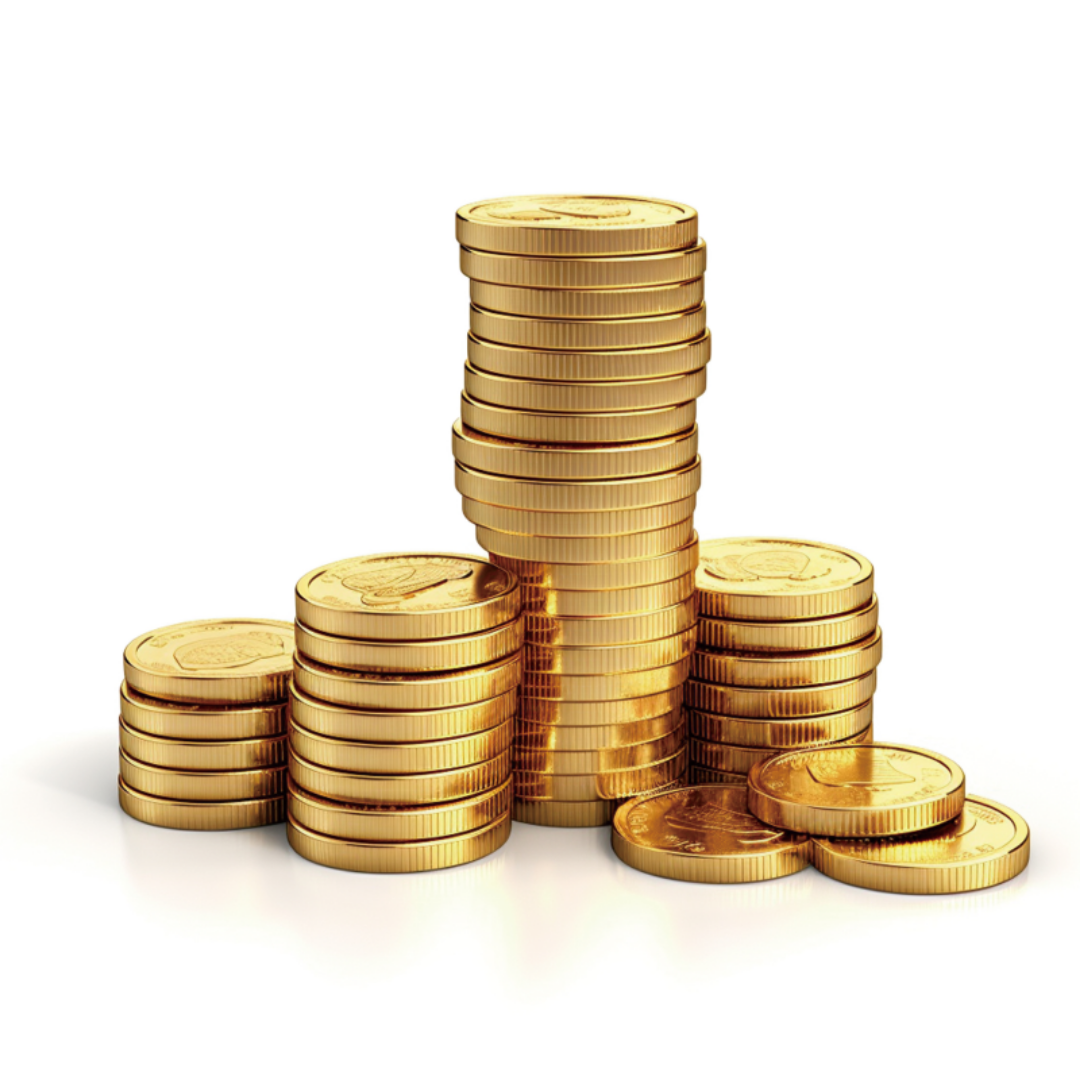 황금색 금화가 잔뜩 있다.