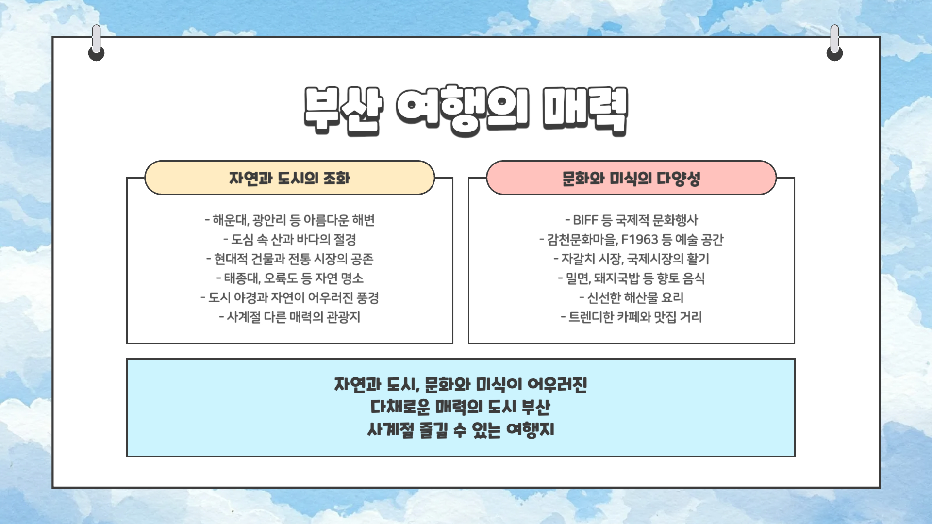 부산 여행 코스 추천 가볼만한 곳