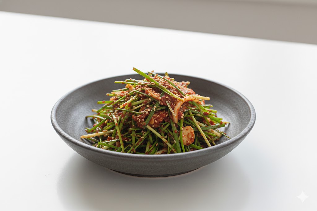 매콤새콤한 양념에 가볍게 버무려 숨이 살아있는, 입맛 깨우는 향긋한 부추 겉절이