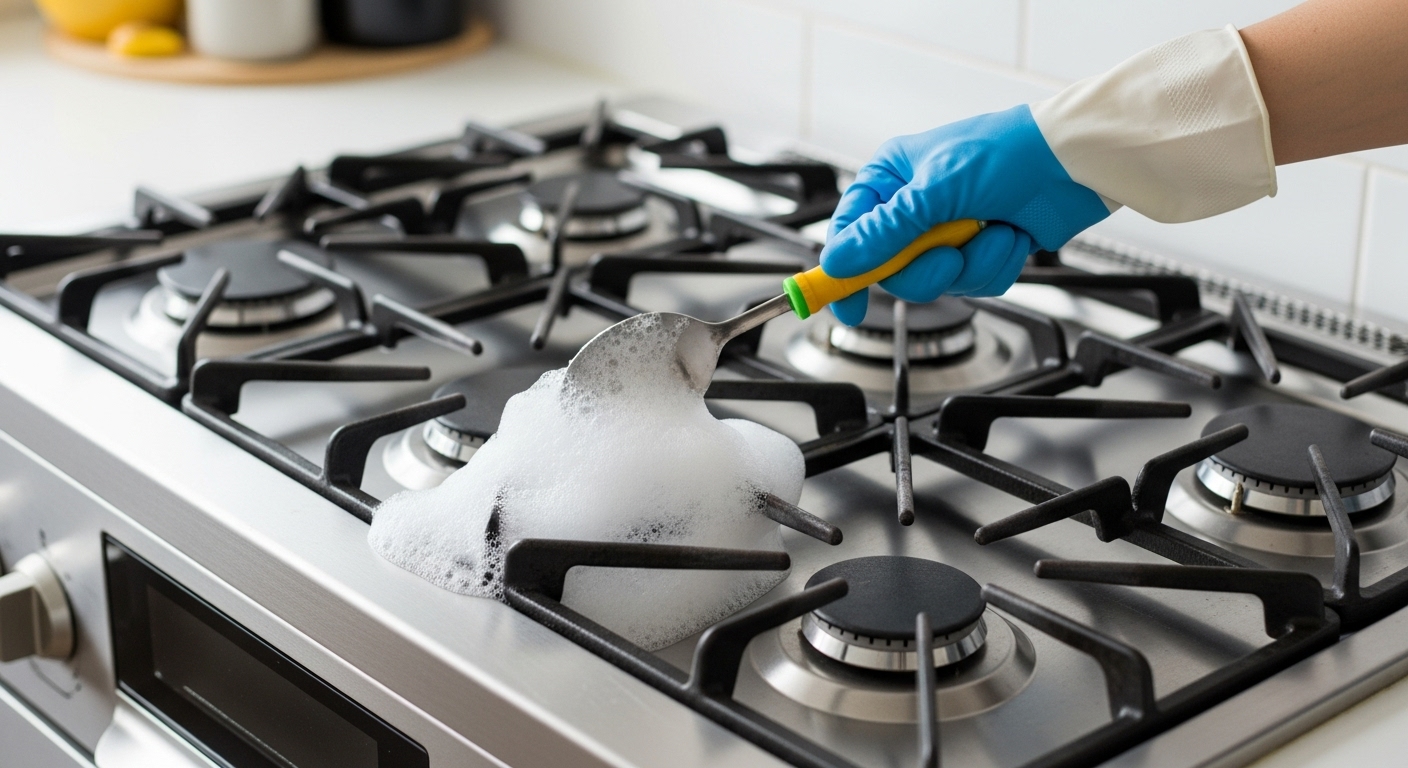 변색된 부분에는 과탄산소다를 활용할 수 있습니다.