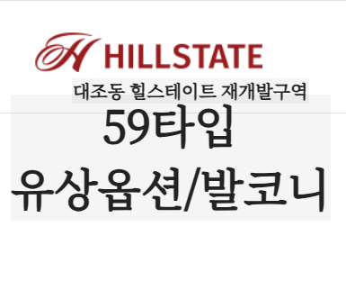 대조동 힐스테이트 메디알레 59타입 유상옵션
