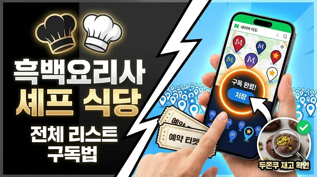 흑백요리사 구독완료 폰 이미지