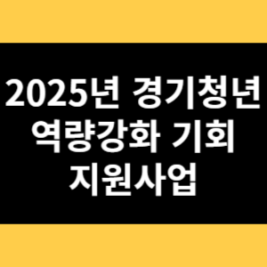 2025년 경기청년 역량강화 기회 지원사업 썸네일