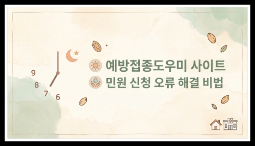 예방접종도무미 사이트 오류
