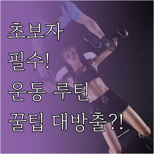 운동 초보를 위한 계획법 목표 설정 ..