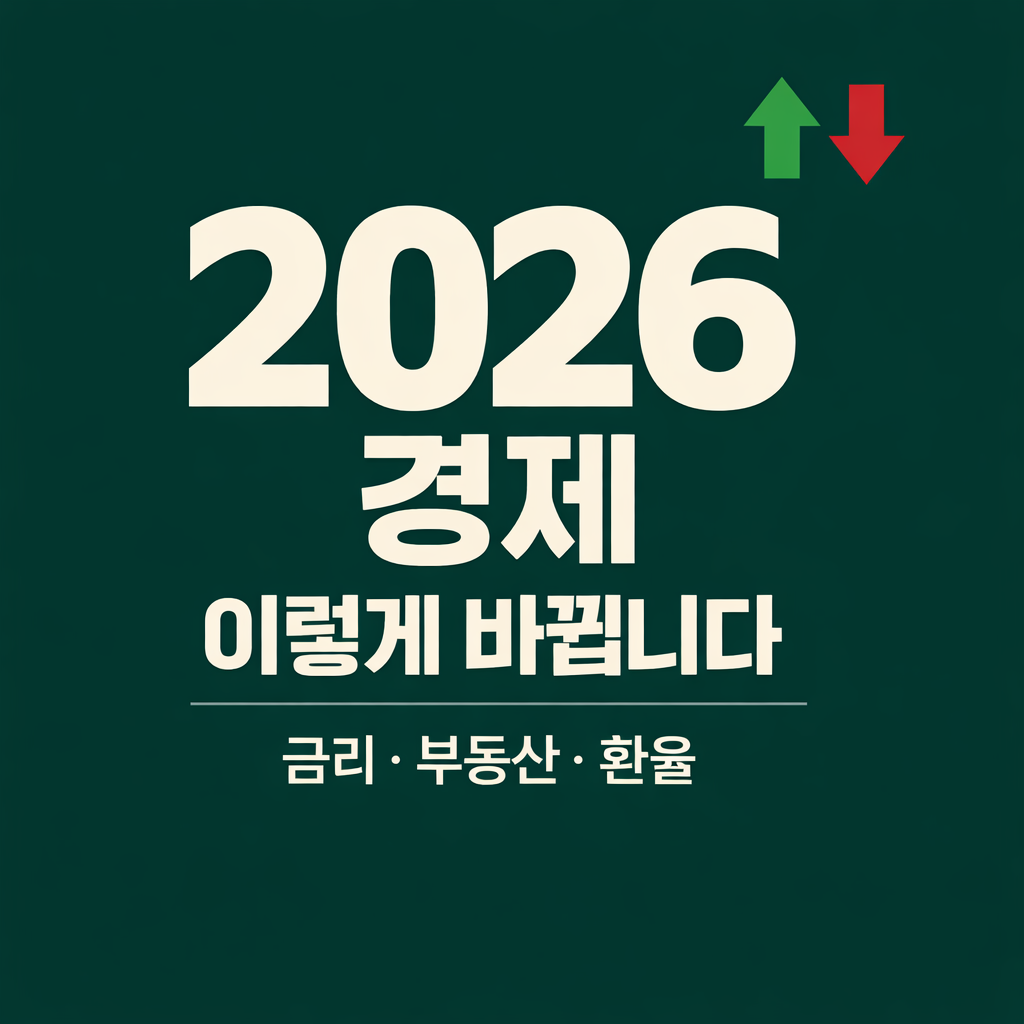 2026경제전망,금리전망2026,부동산전망,환율전망,경제흐름분석,2026재테크,경제분석글,개인자산관리,금융전망,한국경제전망
2026년 경제전망 한눈 정리|금리·부동산·환율, 이렇게 움직입니다
