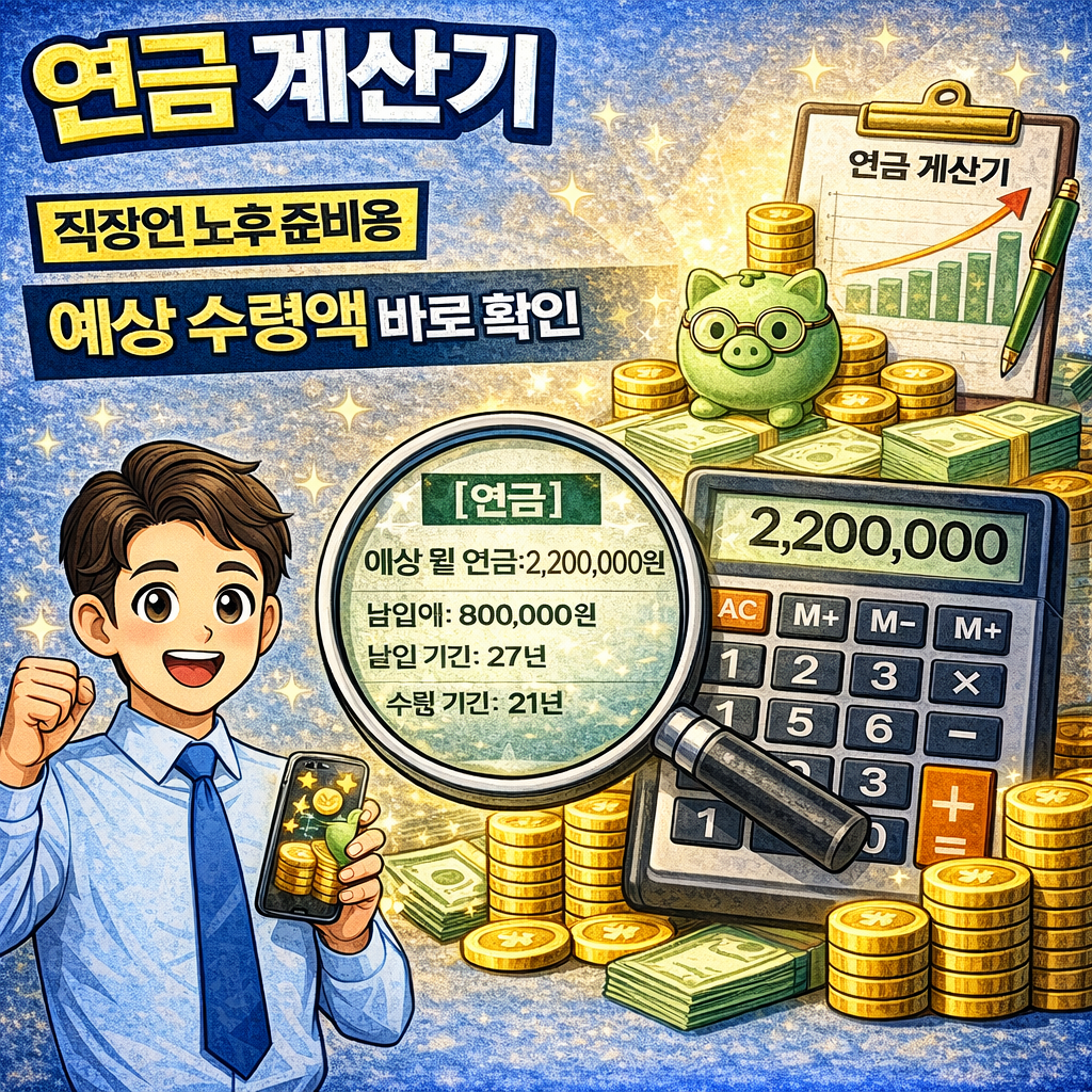 연금 계산기 직장인 노후 준비용｜예상 수령액 바로 확인