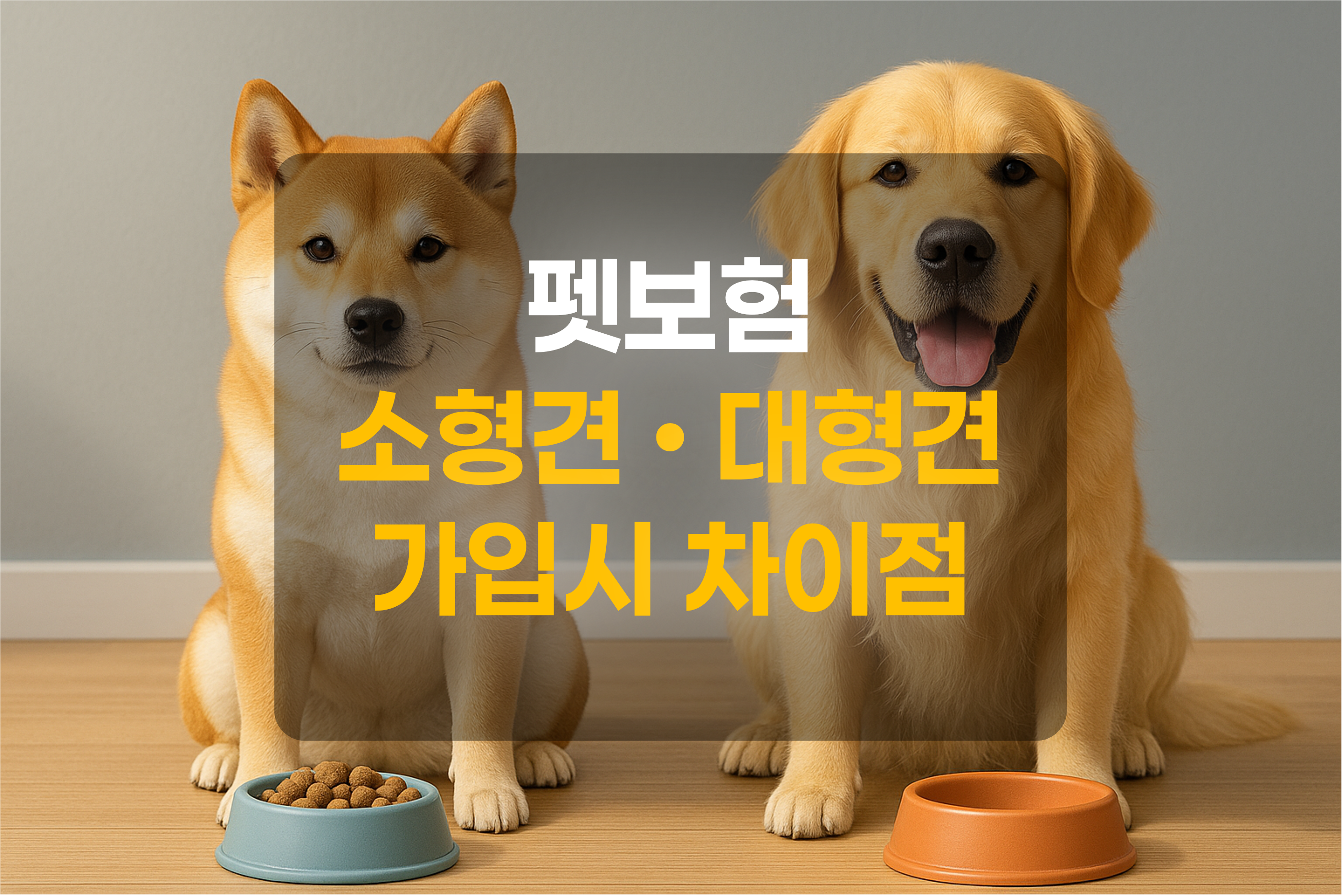 강아지 2마리가 앉아있는 그림