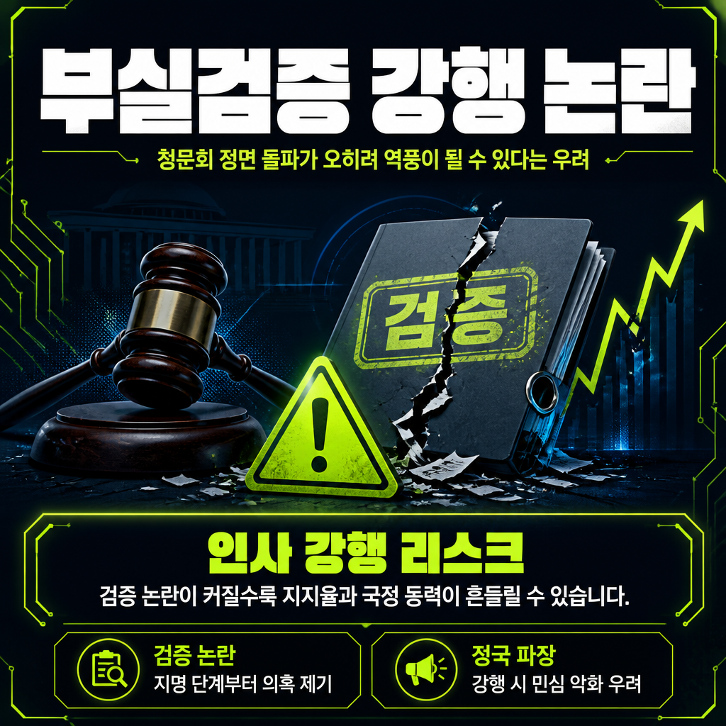 부실검증 강행 논란