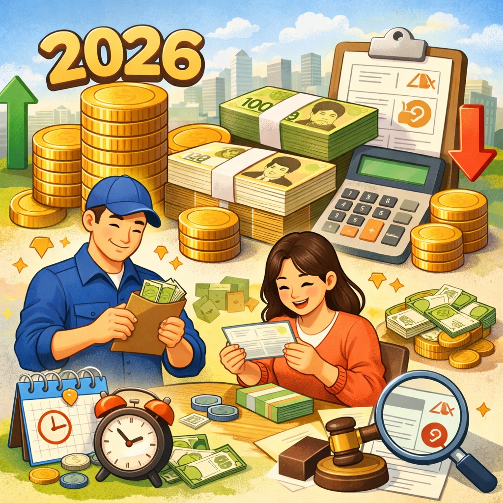 2026년 최저시급 실수령액 총정리|세전·세후 월급, 세금 계산 방법까지 한눈에 관련 사진