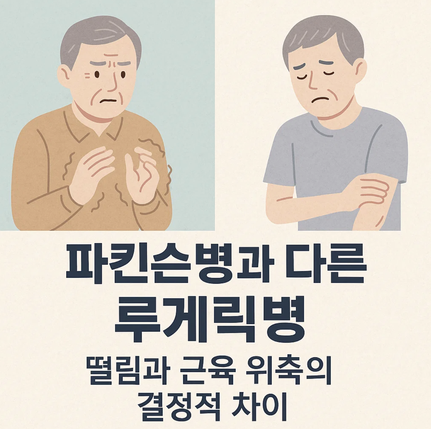파킨슨병과 다른 루게릭병, 떨림과 근육 위축의 결정적 차이