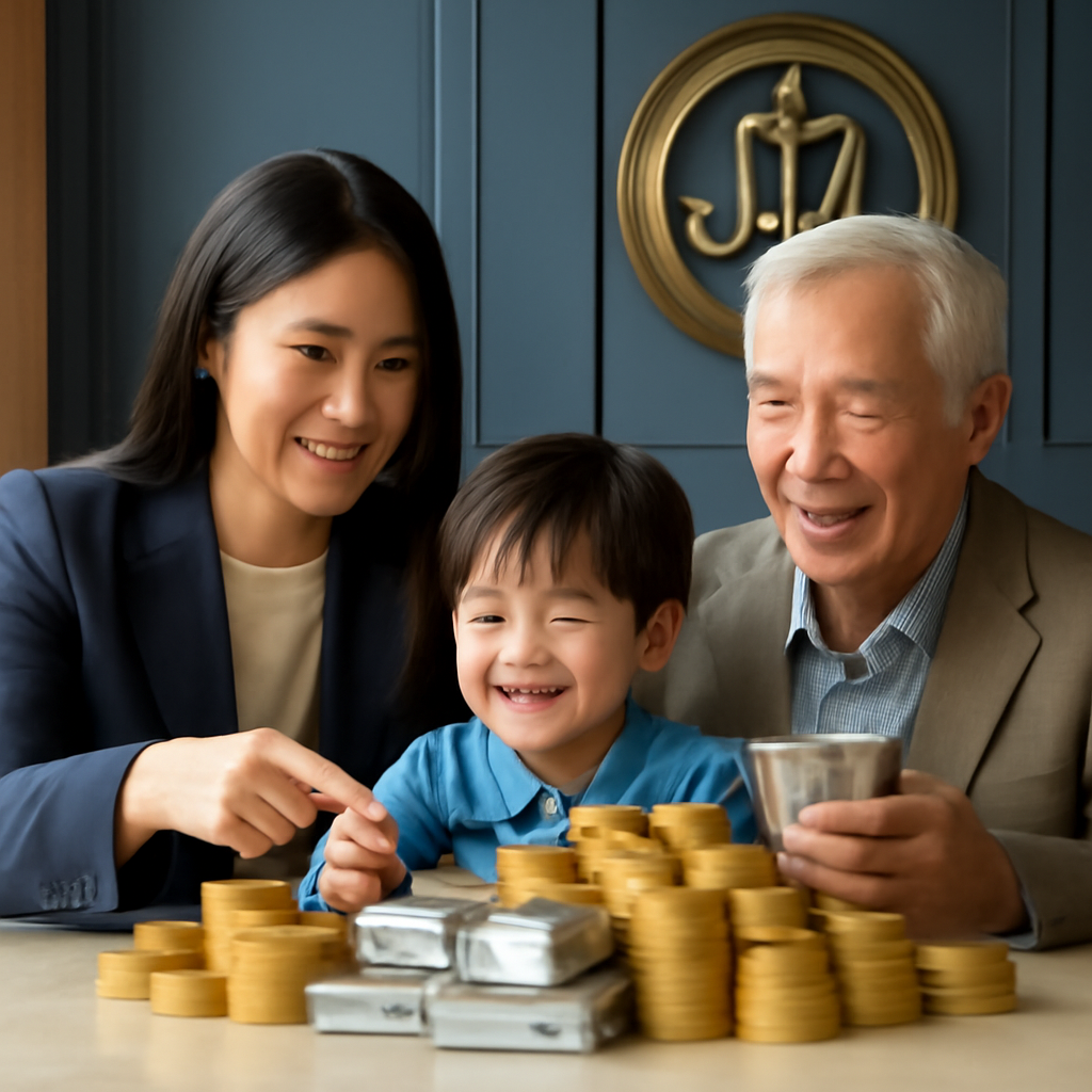 지원금으로 행복해진 국민들을 상징하는 사진