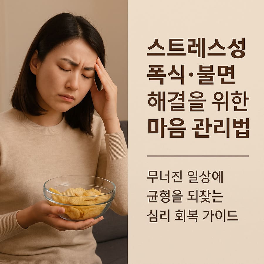 스트레스성 폭식·불면 해결을 위한 마음 관리법: 무너진 일상에 균형을 되찾는 심리 회복 가이드