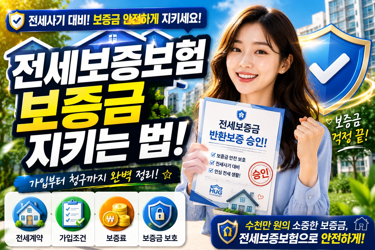 전세보증보험은 보증금을 지키기 위한 가장 현실적인 안전장치입니다