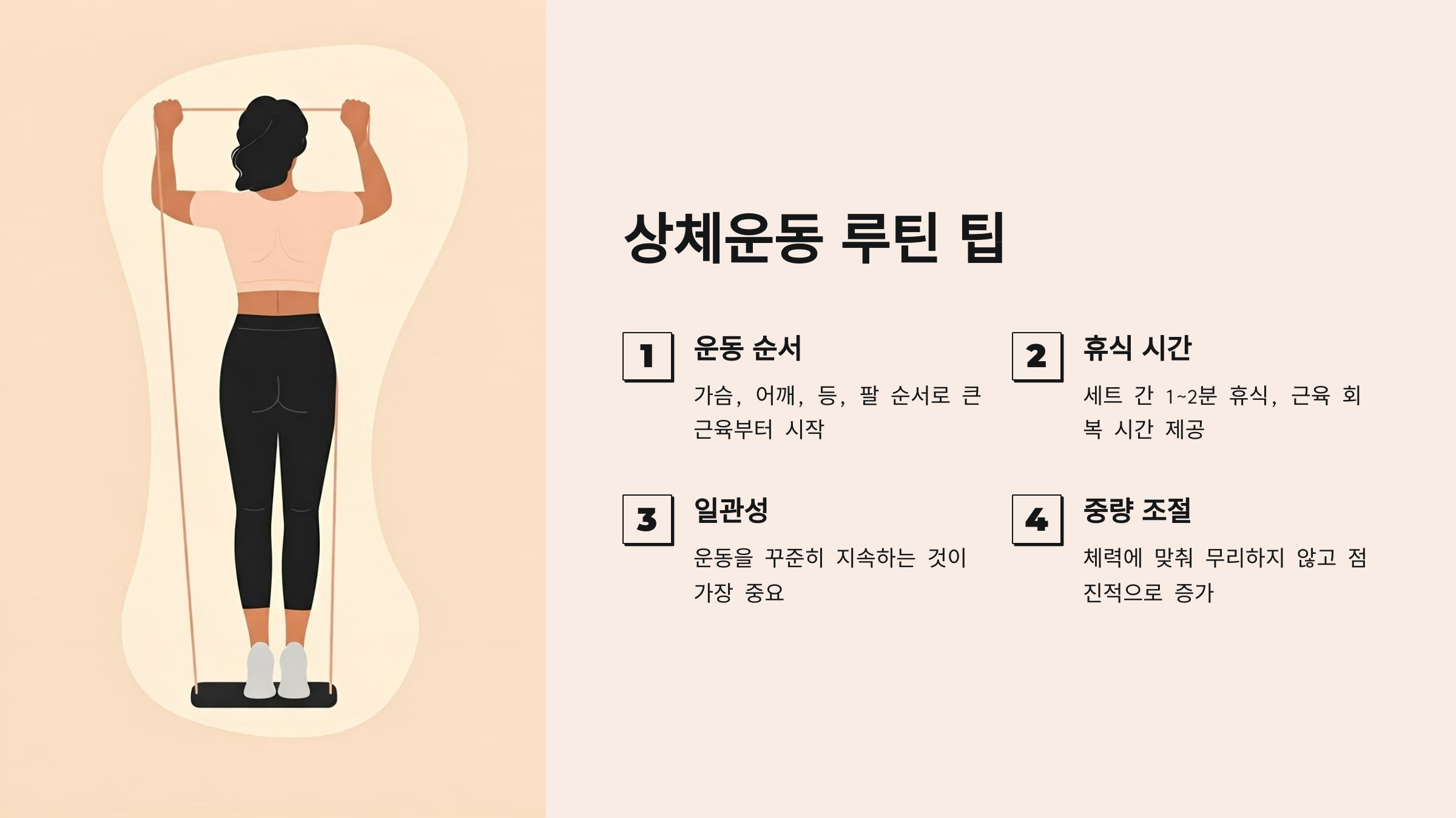 상체운동 루틴 가이드 팁 운동효과