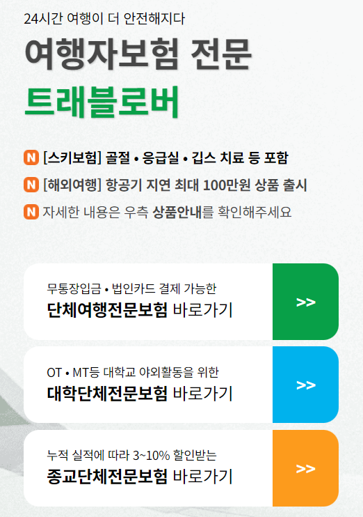 해외여행보험 여행자보험