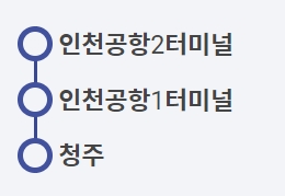 청주 인천공항 리무진 버스 노선