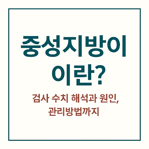 중성지방이란?