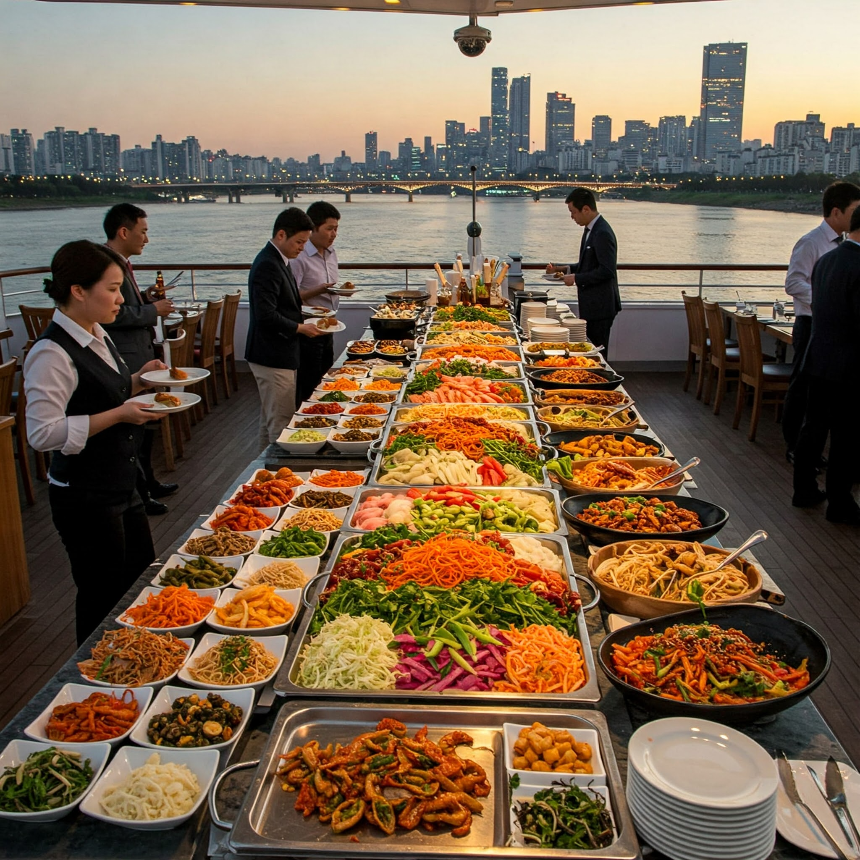 한강 크루즈 뷔페: 로맨틱한 서울 야경과 미식 여행