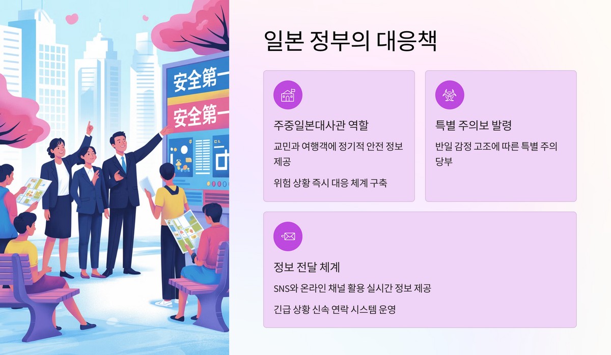 일본 정부의 안전 대응 및 지침