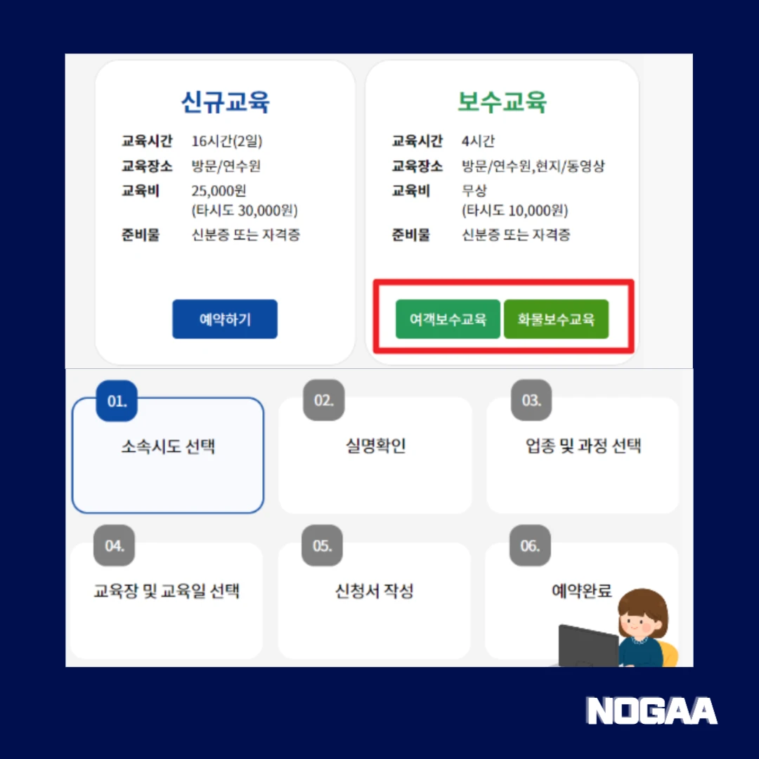 화물운전자 보수교육 신청방법