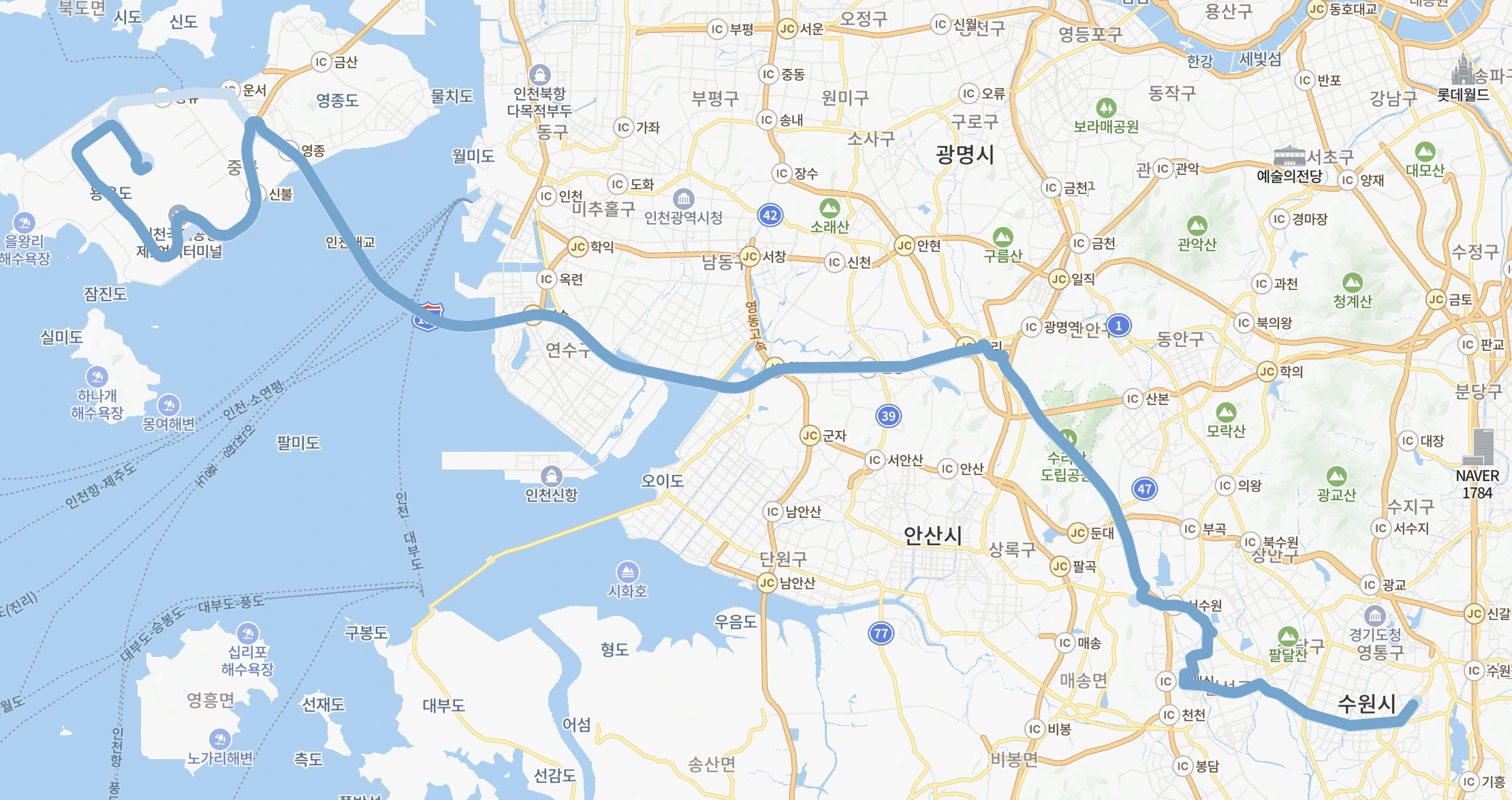 4100-2 공항버스 지도