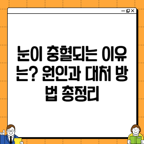 눈이 충혈되는 이유는? 원인과 대처 방법 총정리