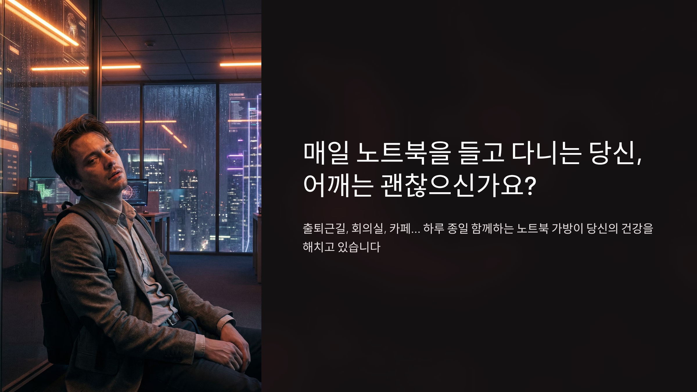 노트북가방 고민 끝! 출퇴근 어깨통증 해결법