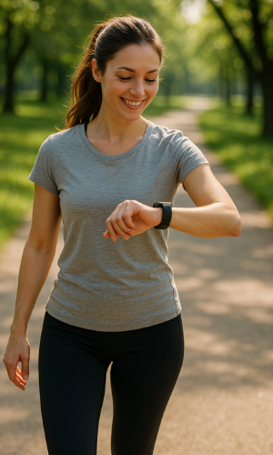 만보 걷기를 준비하는 사진