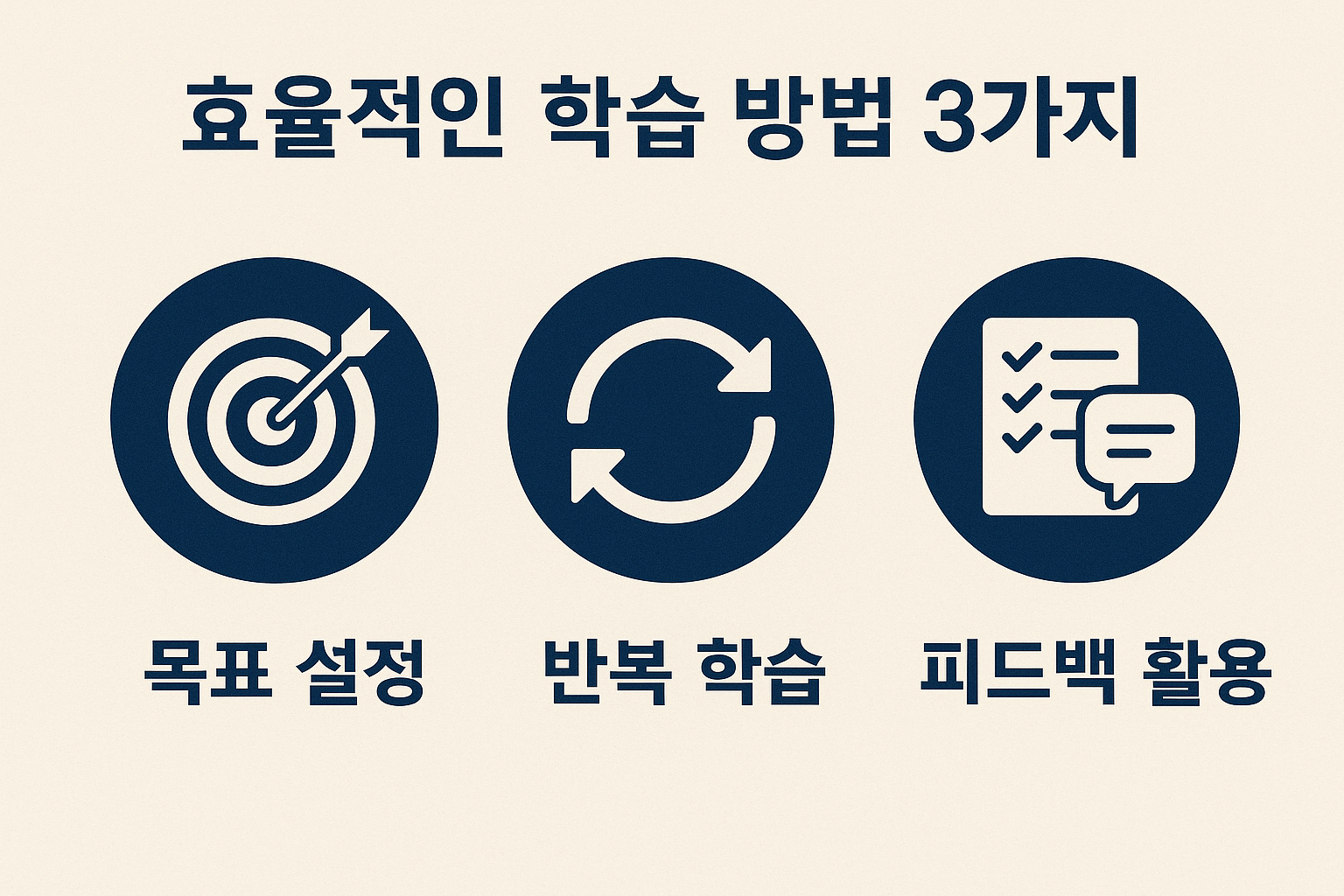 효율적인 학습 방법 3가지: 목표 설정, 반복 학습, 피드백 활용