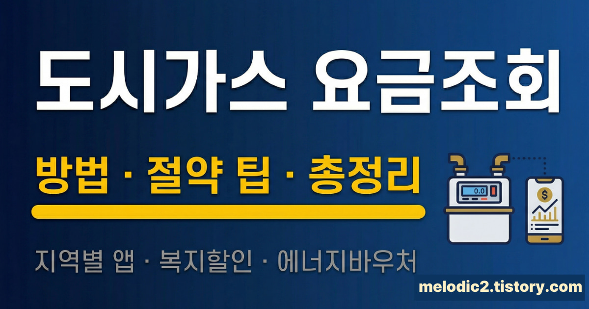 도시가스 요금조회 방법 절약 팁 총정리