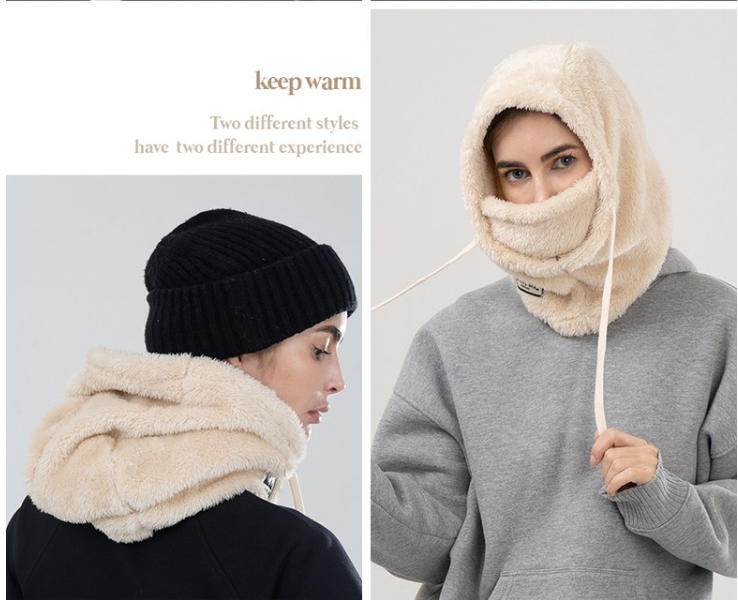 안면홍조증 예방에 좋은 겨울 넥워머 후드 방한용품