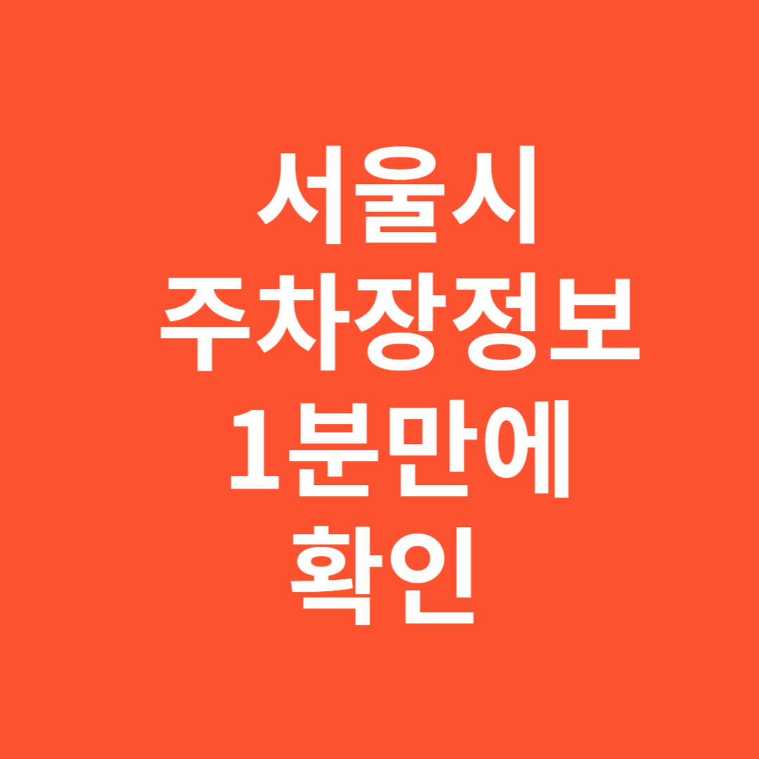 서울시 주차장정보 1분만에 가능여부 확인