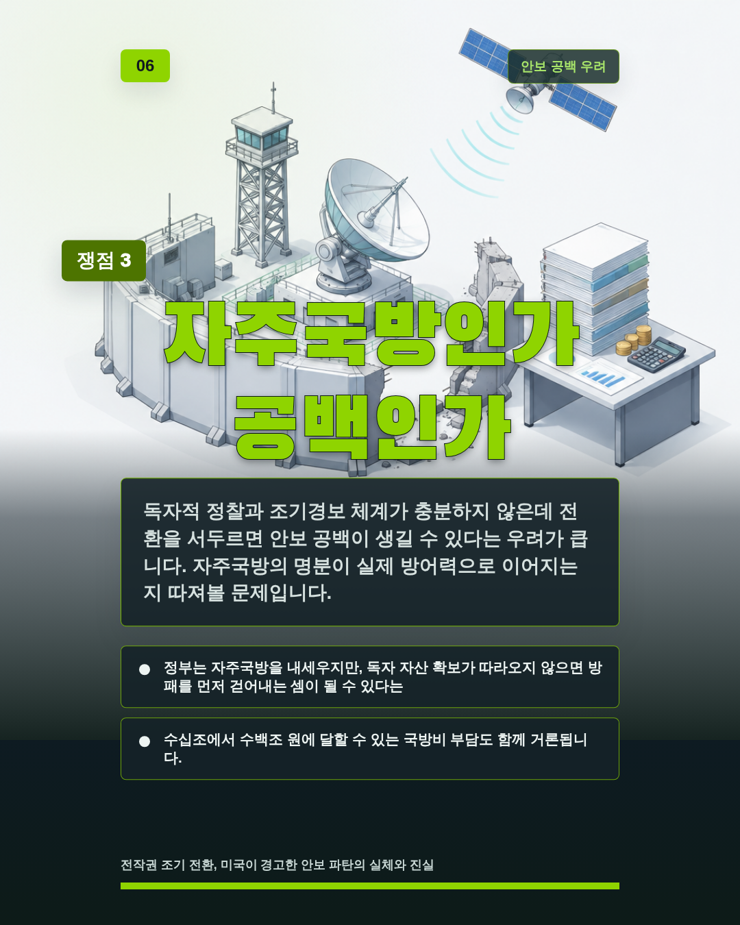 자주국방인가 공백인가