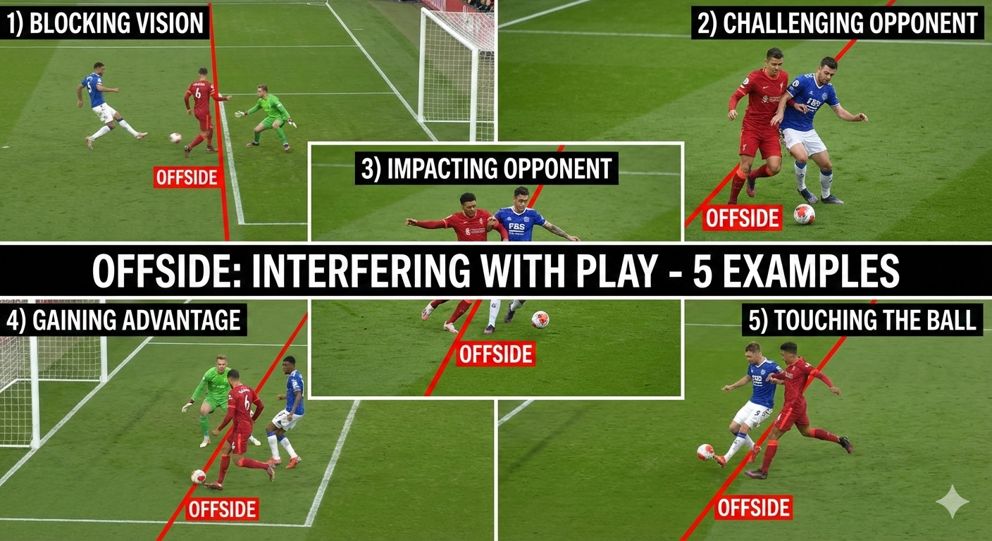 축구 오프사이드 플레이 관여 판정 기준 5가지 사례 정리