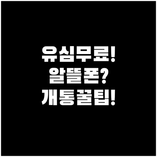 유심 무료 알뜰폰 실제 후기 조건과 ..