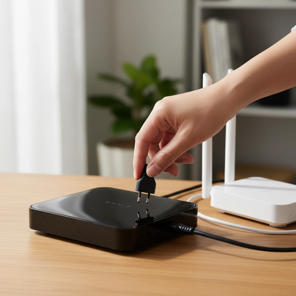 공유기 모뎀 재시작으로 인터넷 연결 ..