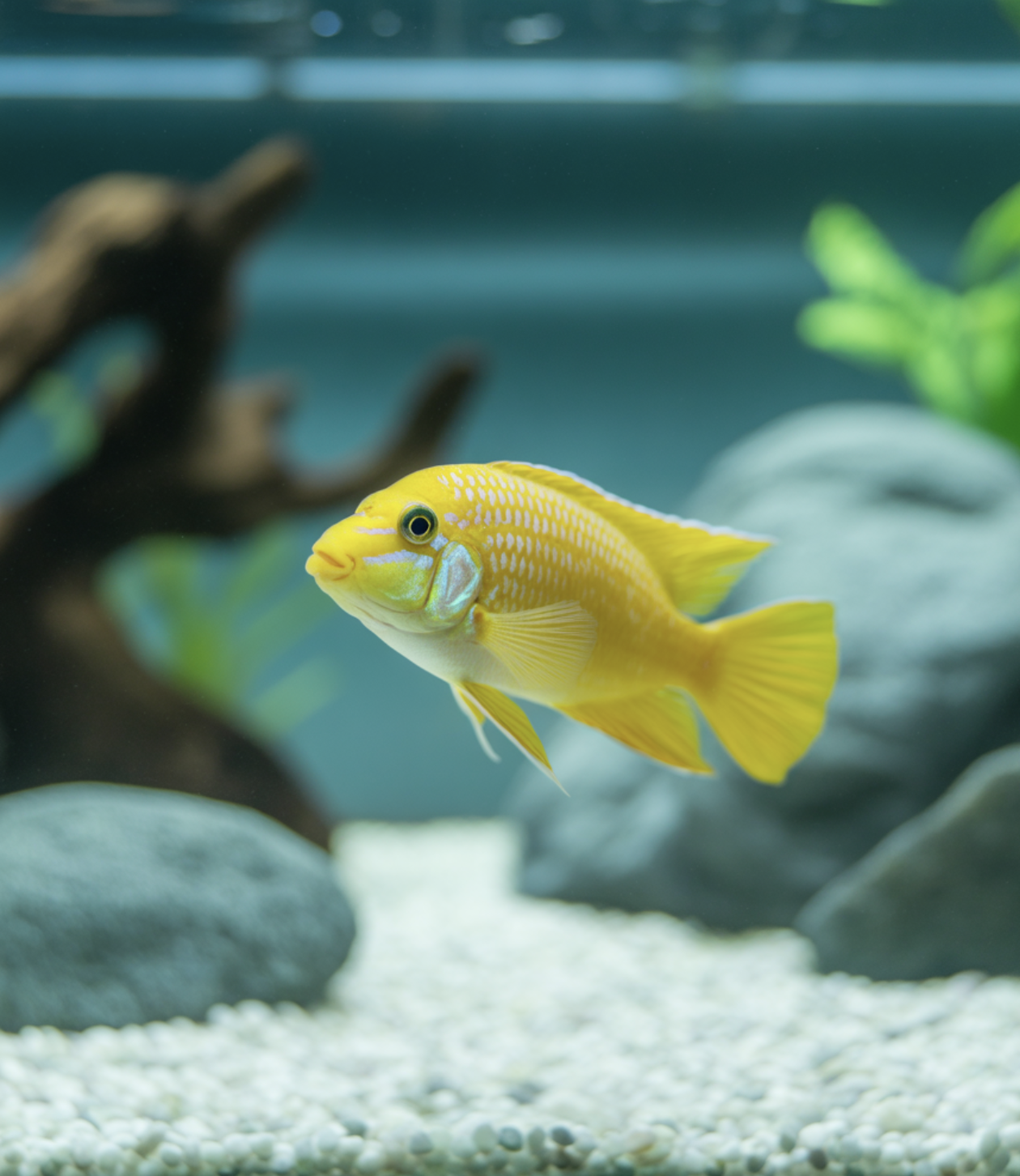 아프리카 호수에서 온 노란 잠수함