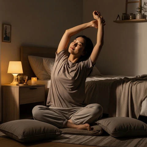 스트레스 관리와 수면 환경 개선이 밤중 배고픔 완화에 도움됩니다