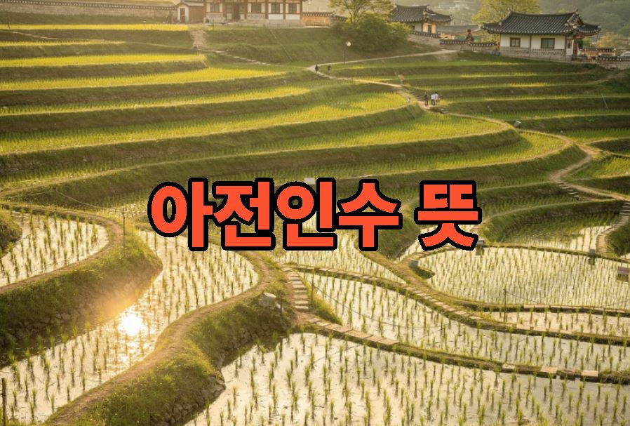 아전인수 뜻