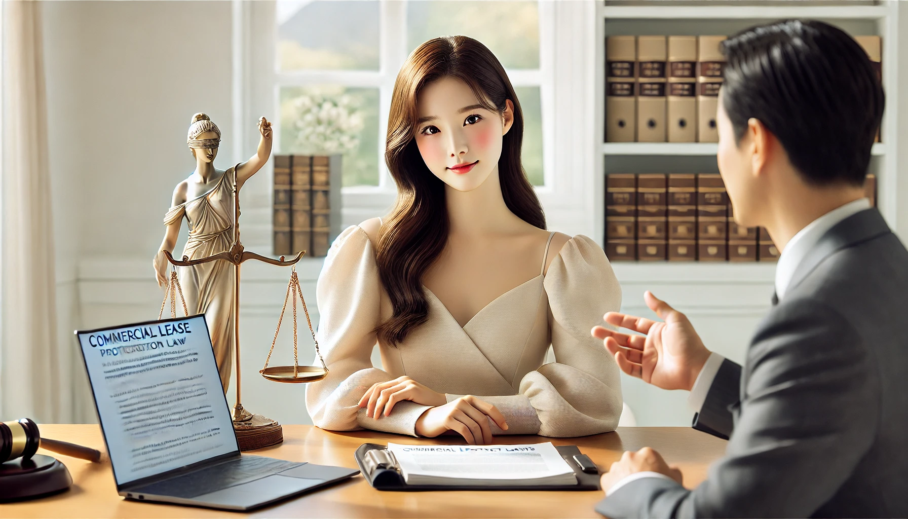 상가임대차보호법 대항력 등 상담하는 이미지