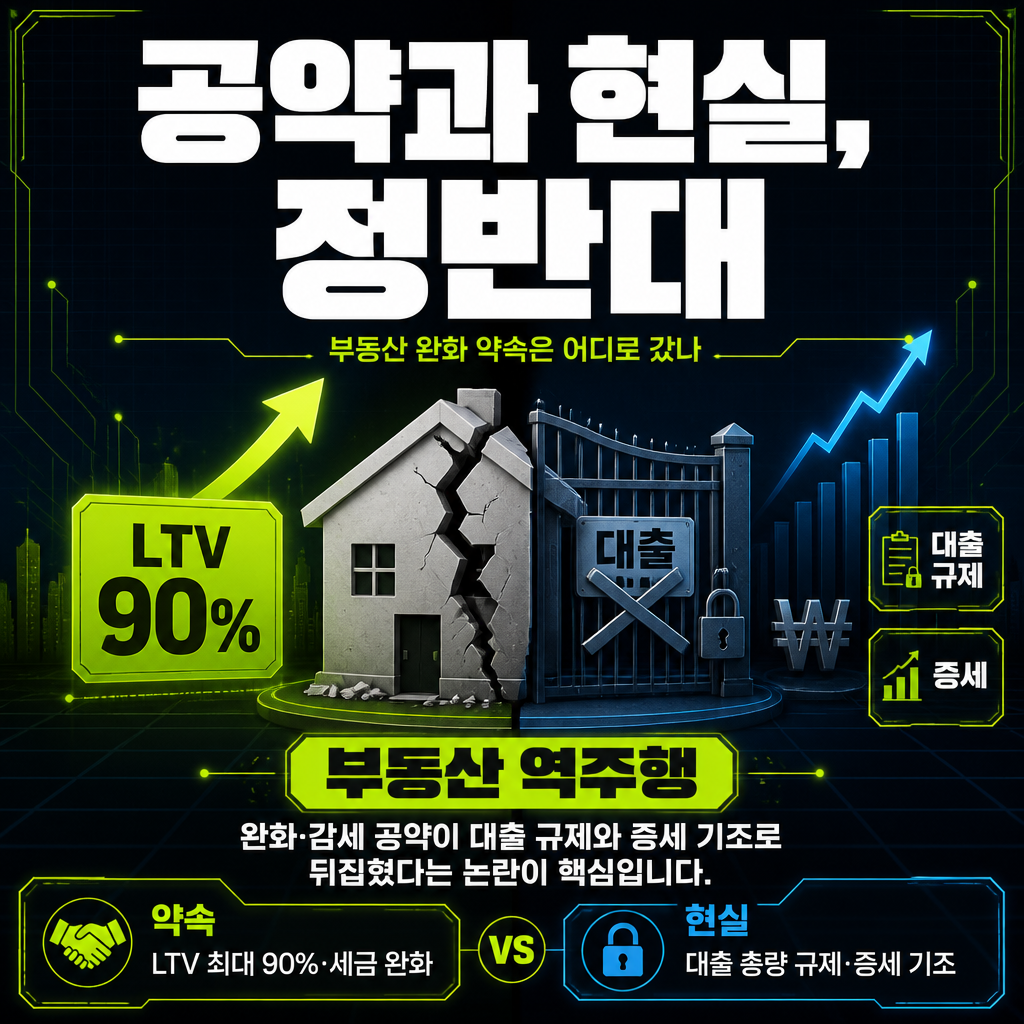 공약과 현실, 정반대