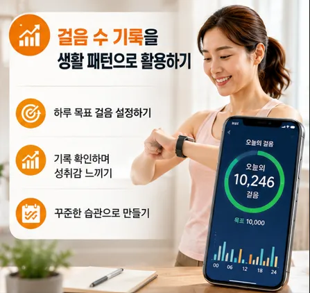 걸음 수 기록을 생활 패턴으로 활용하기