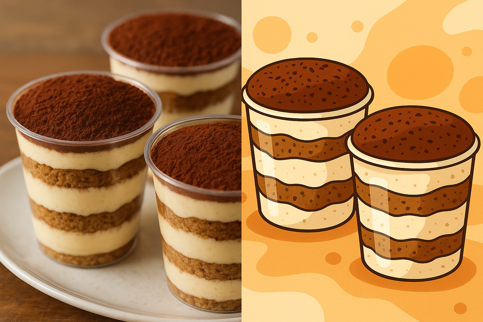 노오븐 티라미수 컵케이크