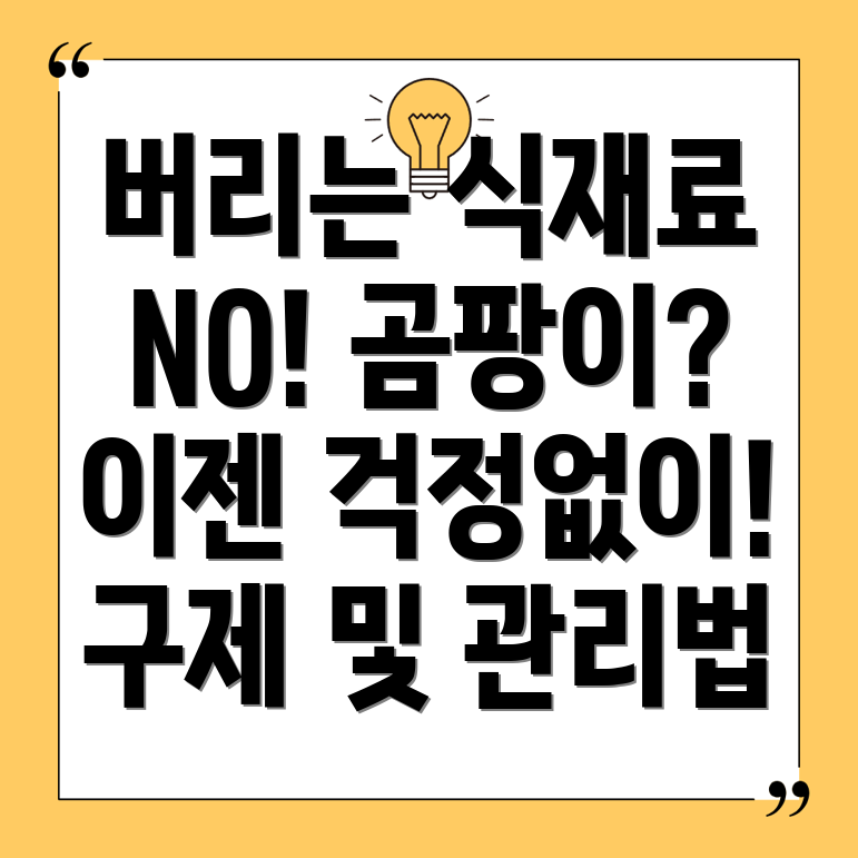 곰팡이 핀 식재료