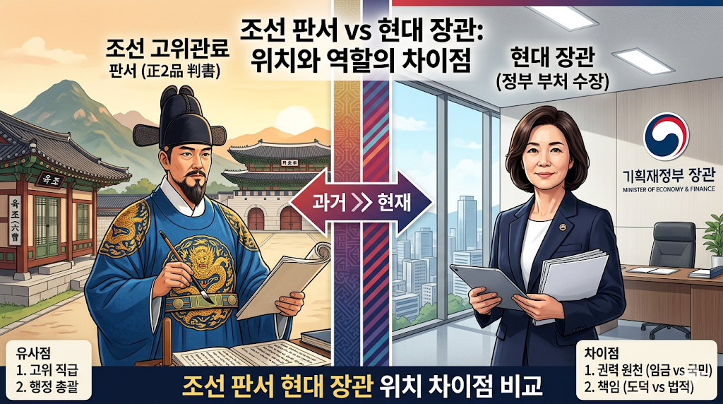 조선 판서 현대 장관 위치, 역할, 유사점, 차이점 알아보기